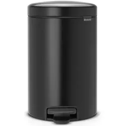 Treteimer Brabantia Tret-Mülleimer matt schwarz 12 L mit Inneneimer aus Kunststoff
