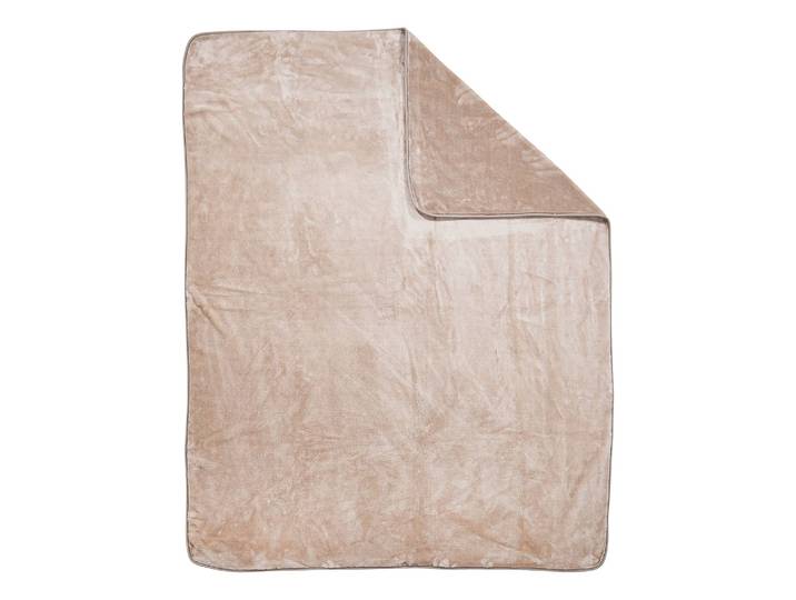 Couverture Polar 150 x 1 x 200cm Beige/Marron/Taupe Microfibre