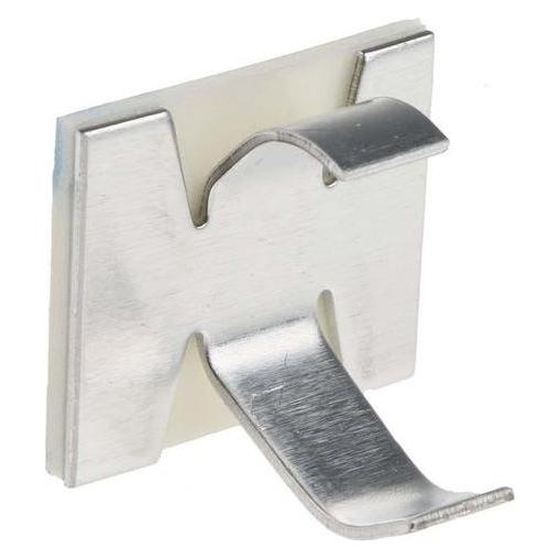 RS PRO Kabelhalter offene Clips selbstklebend, Kabel-Ø 9.5mm Alu 16 mm x 14.9mm x 19mm (475160)