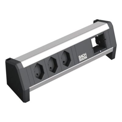 Bachmann DESK 1 3x Steckdose CH, 1x Custom Modul (902.008)