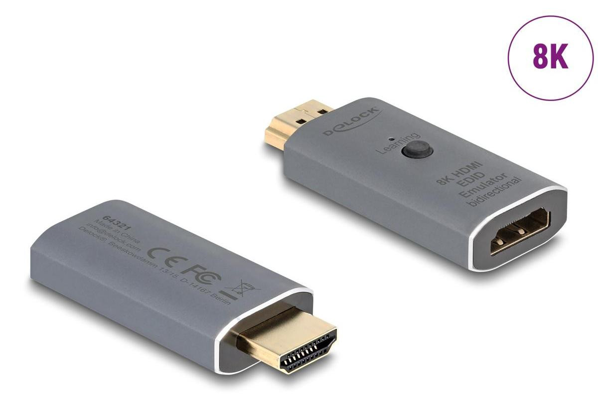 Delock HDMI EDID-emulator 8K bidirectioneel