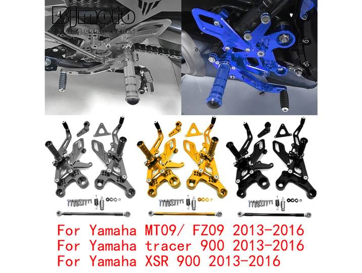 MT09 2016 CNC repose-pieds arrière repose-pieds pédale repose-pieds pour Yamaha MT09 FZ09 Tracer900 XSR900 Tracer XSR 900 MT FZ 09 2013-2015