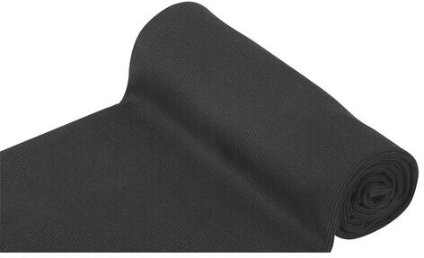 Rippen-Bündchenstoff "Comfort", schwarz