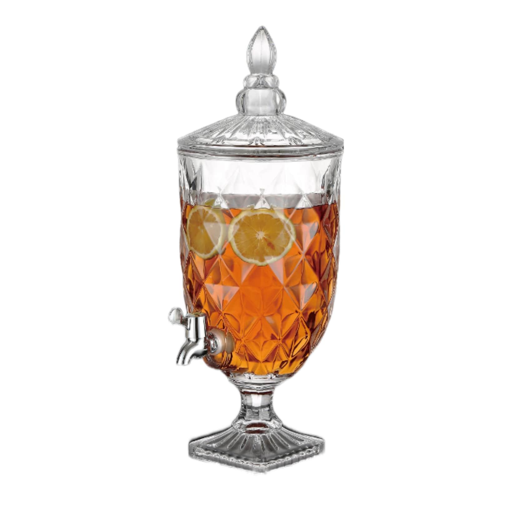 Getränkespender 5L aus Glas mit Deckel & Zapfhahn
