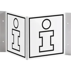Schild I Tür-Nasenschild Piktogramm Infopoint, Kunststoff, 150x150mm