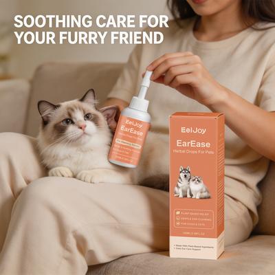 Happy Pet Pantry Herbal Pet Ear Drops For Dogs & Cats Ear Mite Treatment & Gentle Ear Cleaning Solution Herbal Pet Ear Drops For Dogs & Cats Ear Mite Treatment & Gentle Ear Cleaning Solution