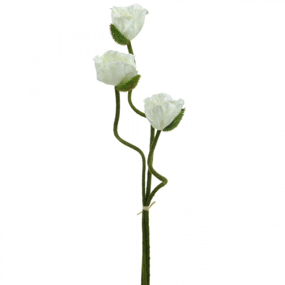 Viana Kunstbloem Poppy Corn Rose Wit Set van 3