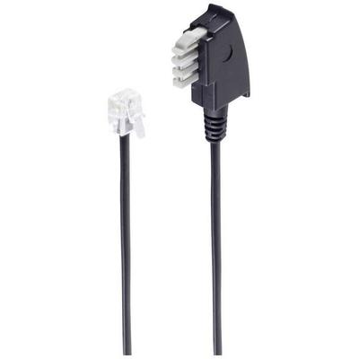 Shiverpeaks Fax Anschlusskabel [1x TAE-N-Stecker - 1x RJ11-Stecker 6p2c] 3m Schwarz