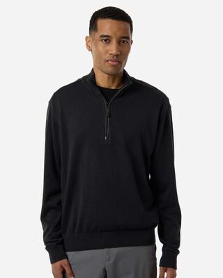 Devon & Jones DG446 Men's New Classics Quarter-Zip Sweater in Black size 3XL   Cotton/Polyester Blend