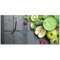 WANDUHR aus Glas 60x30 cm - Frucht-Smoothie