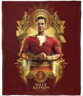 DC Comics DC Shazam Billy Batson Silk Touch Throw Blanket