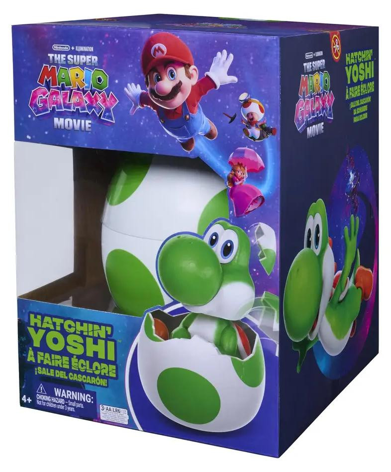 Spin Master Hatchin' Yoshi interactieve Yoshi in een ei met geluid- en bewegingseffecten, 30,5 cm