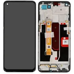 OPPO LCD + Touch + Frame für CPH2197, CPH2195 A74 5G, A54 5G - black, Weiteres Smartphone Zubehör, Schwarz