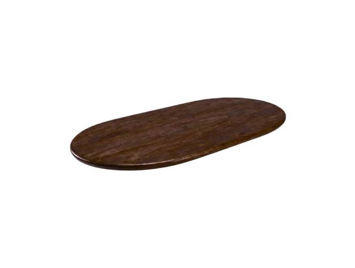 LABEL51 Eetkamertafel Tafelblad Halve Cirkel - Espresso - - 180 cm - Halve Cirkel