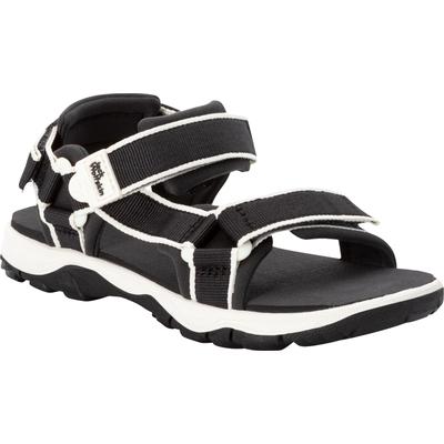 Sandale JACK WOLFSKIN "SEVEN SEAS 3 K", Mädchen, Gr. 28, schwarz, Synthetik, Textil, Schuhe Sandale, Outdoorsandale, Sommerschuhe