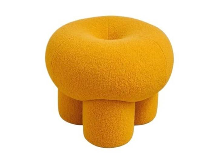 Schminkhocker, kleiner runder Hocker, Wohnzimmersofa Kleiderschrank(Orange)
