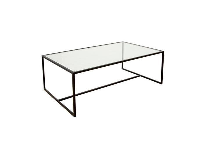 Novel Couchtisch, Schwarz, Metall, Glas, rechteckig, Kufe, 60x36x100 cm, Wohnzimmer, Wohnzimmertische, Couchtische, Couchtische Glas