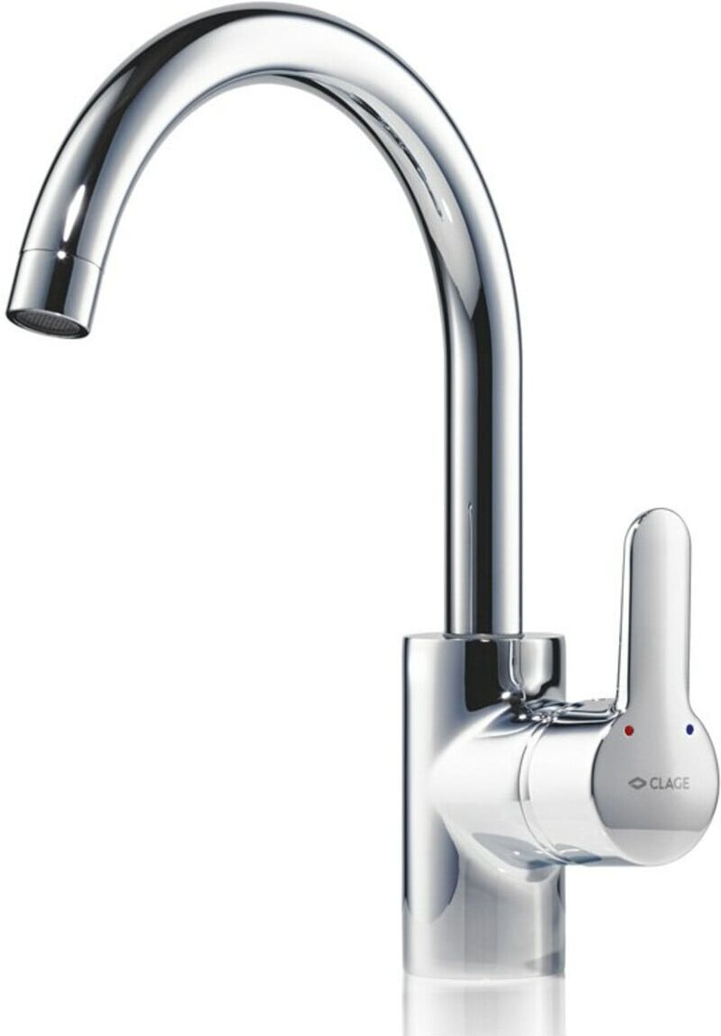 Clage Spültisch-Einhebelmischer EKM schwenkb. Rohrausl 21cm, chrom, drucklos (1100-04223)