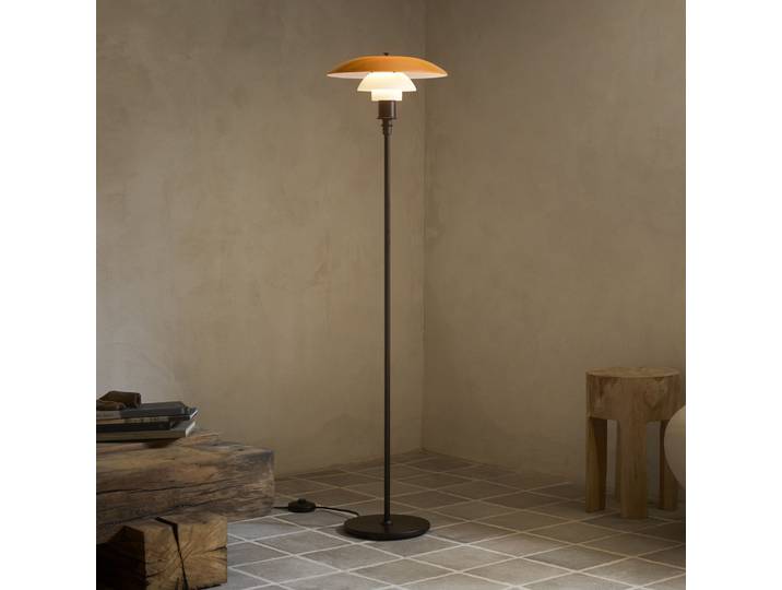 PH 3½-2½ Stehlampe, messing brüniert, amber - Louis Poulsen - Wohnzimmer - Design - Metall - Einflammig