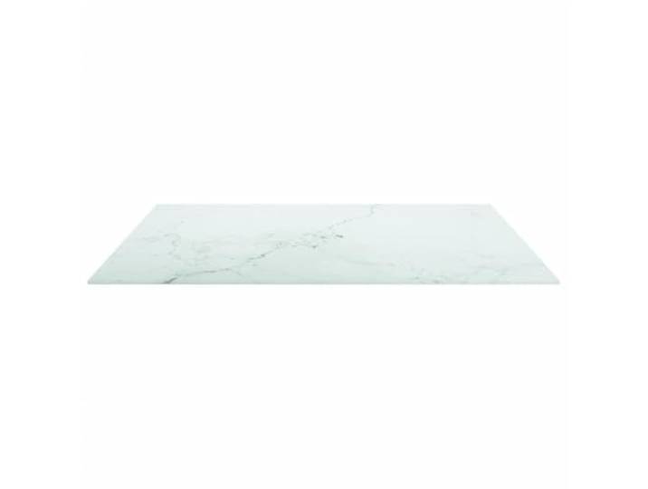 KTHLBRH Tischplatte aus gehärtetem Glas, weiß, 80 x 80 cm, 6 mm Marmor-Design, pflegeleicht, für Esstisch oder Wohnzimmer