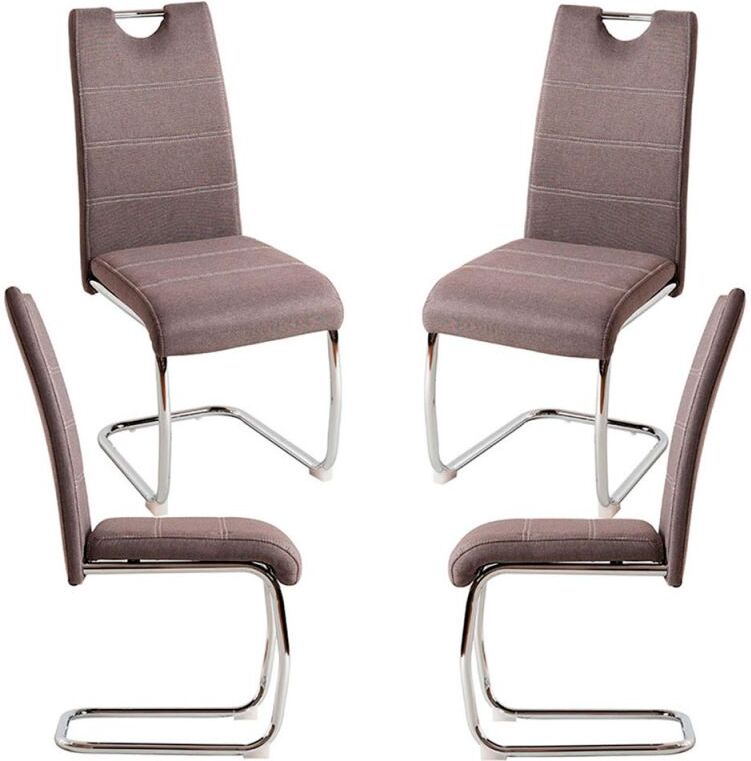 RegalosMiguel Pack 4 Sillas Hallen Tela - Gris