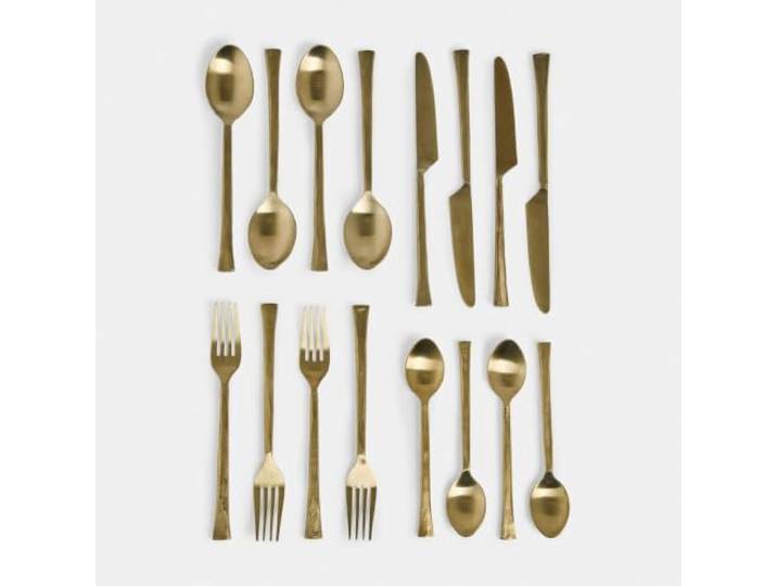 LOBERON Besteck Fiorellos , gold Stahl – robust und langlebig, Spülmaschinenfest, Mattgoldenes Finish