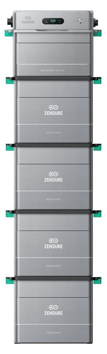 Zendure SolarFlow 1600 AC+ SolarFlow Balkonkraftwerk-Speicher 9,60 kWh - 4x AB2000X