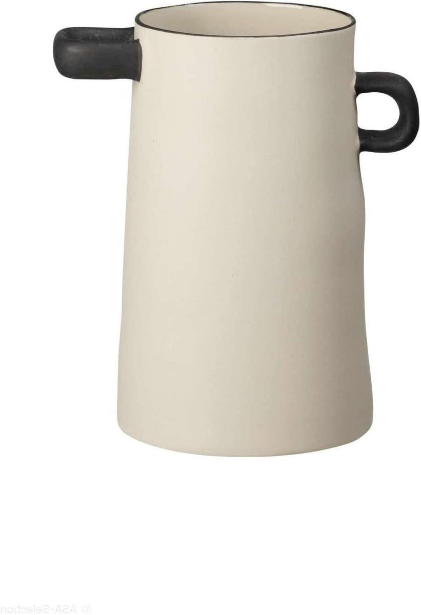 Handgeschilderde Aardewerk Vaas - Decoratieve Multicolor Pot - Diameter: 13,5 cm