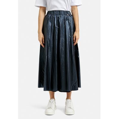 Maxirock SMITH & SOUL, Damen, Gr. L, blau (marine), Web, Material: 60% Polyamid, 40% Polyurethan, glänzend, regular fit, Röcke Maxirock