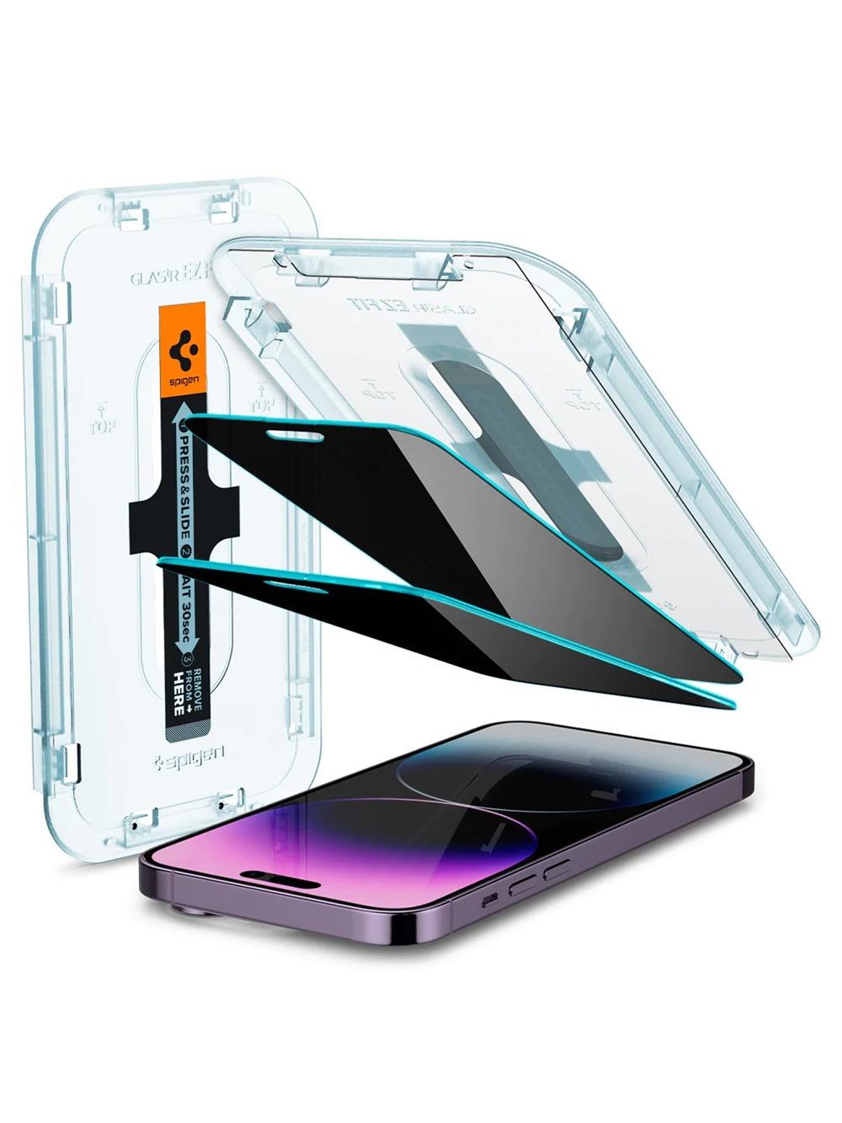 Spigen Glass EZ Fit Privacy 2 Pack - iPhone 14 Pro Max