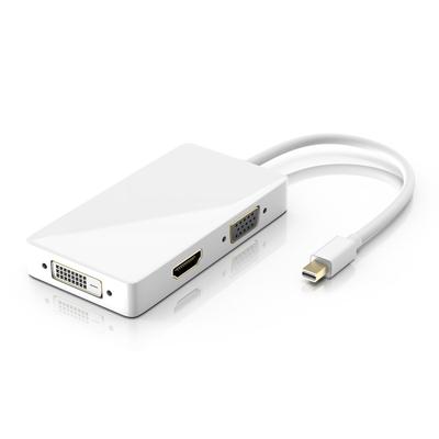 CSL 3in1 Mini DisplayPort zu HDMI, DVI, VGA Adapter Konverter, miniDP 1.2 4k 3840x2160 UHD 2160p, 0,15m
