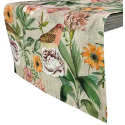 Tischläufer Luberon 40 x 140cm Floral/Vögel