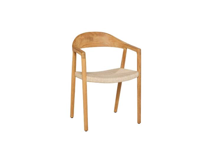 2er Set Suns Pemba Dining Gartensessel Teak/Geflecht Natur