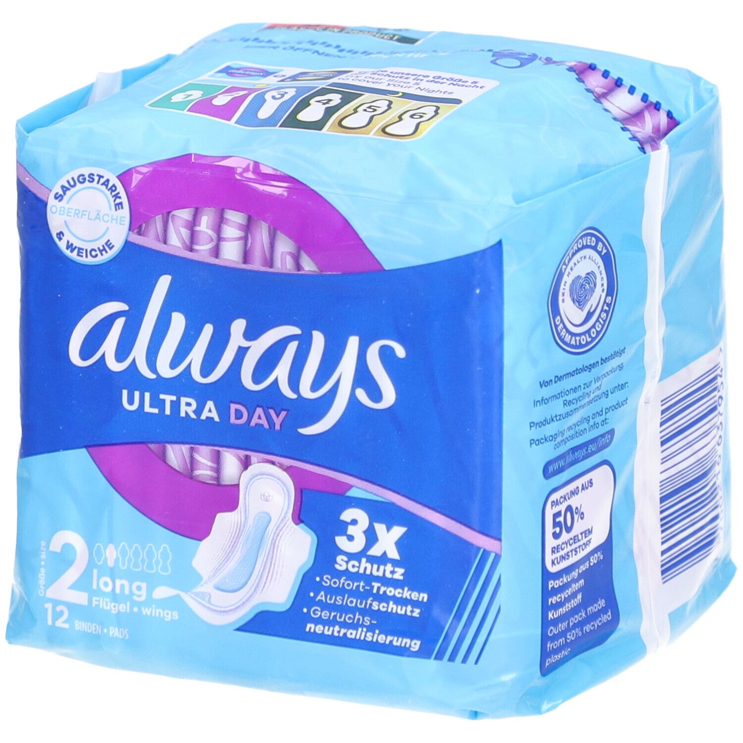 Always Ultra Binden long mit Flügeln 12 St