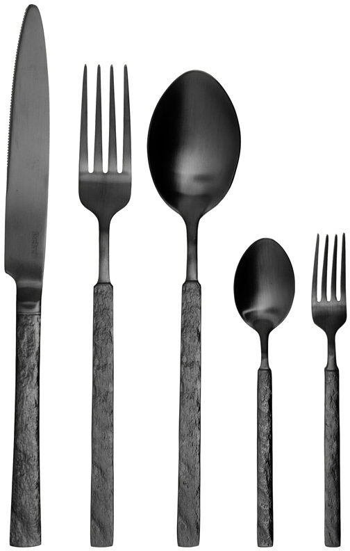 Metro 30 Piece Cutlery Set BIGOLI Gold Black 30