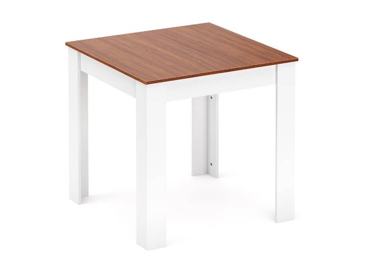 Esstisch CALEB 80 x 80 cm braun/weiss