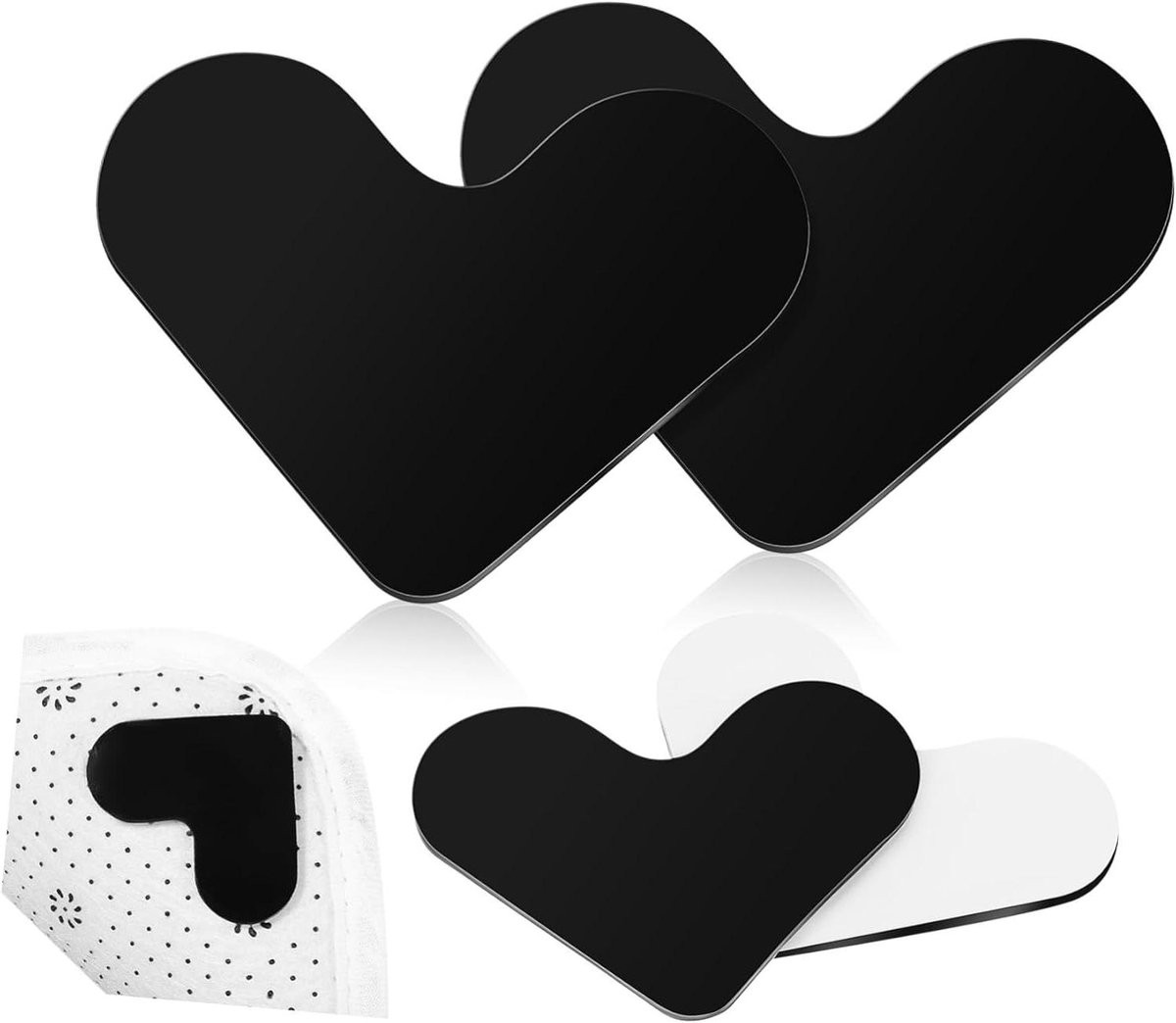 8 stuks Tapijt Stickers Vloerkleed Grippers Zwart - Herbruikbaar en Wasbaar