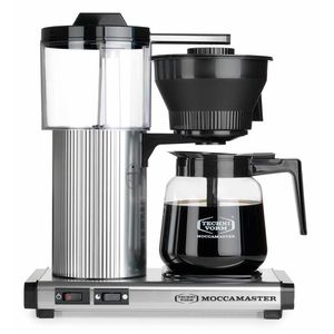 Moccamaster Kaffeemaschine CD Grand, mit Glaskanne, 1,8 Liter, 2200 Watt, silber poliert, bis zu 14 Tassen
