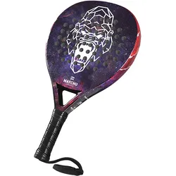 Matchu Sports Padel Schläger - Gorilla - Schwarz mit farbigem Aufdruck - 100% Carbon-Rahmen