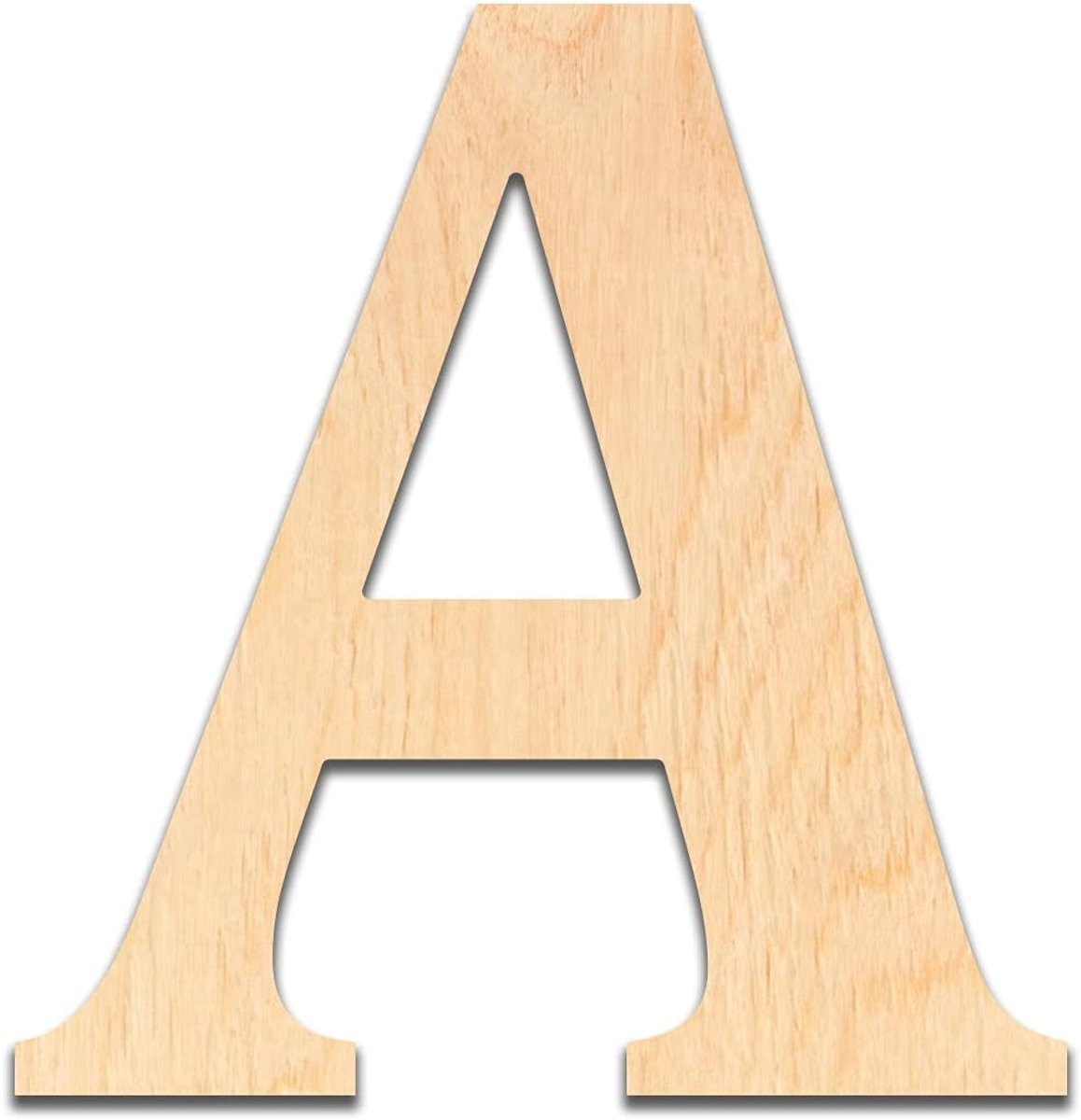 Houten Decoratieletter A voor Muurdecoratie - Natuurlijk Hout - Hoogte: 152 cm, Dikte: 0,64 cm