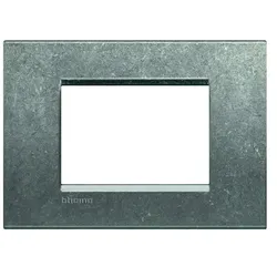 BTicino LNA4803NA LivingLight Abdeck- rahmen für Kompaktinstallation 3M Aluminium Natur