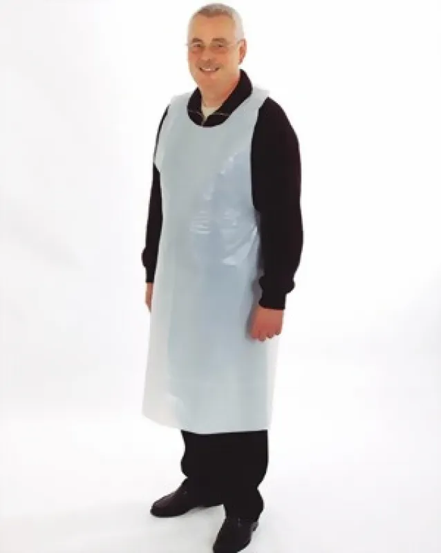 Meditrade PE Einmal-Schürzen weiß, zum Binden (100 Stück) 170 cm 05020-W-160