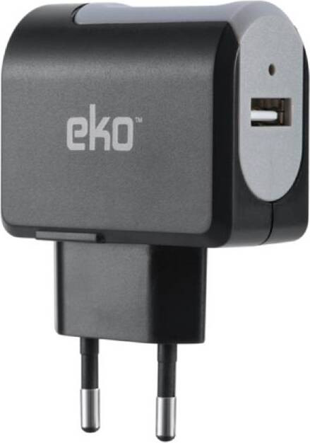 Eko universele USB-oplader 1A zwart