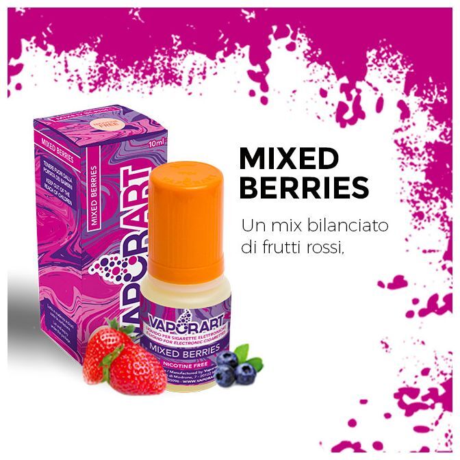 VaporArt IT Mixed Berries Liquido Pronto Vaporart 10 Ml Aroma Frutti Rossi