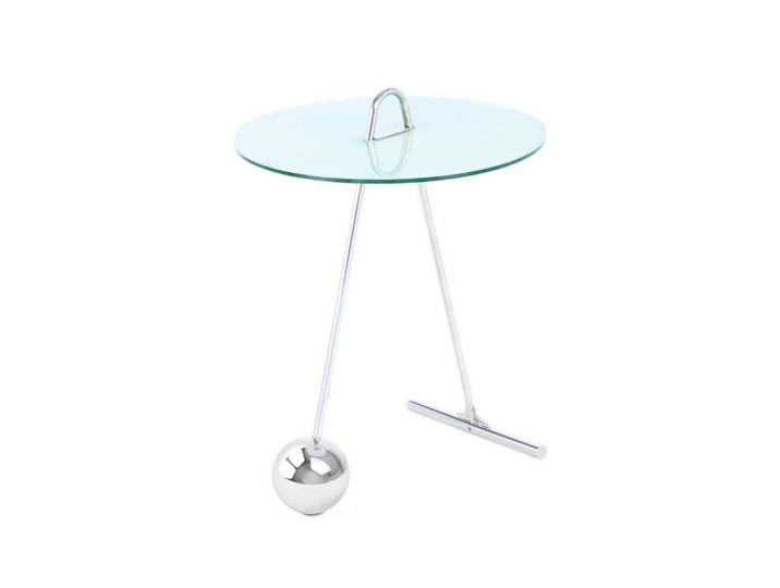 Beistelltisch Pendulum Silberfarben/Weiß
