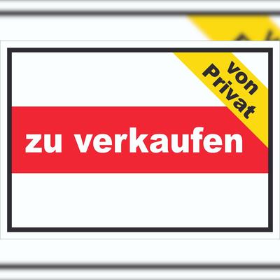 HB-Druck zu verkaufen von privat Schild mit Text Verkaufsschild A5 (148x210mm)