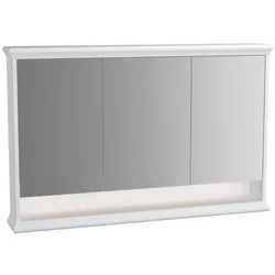 VitrA Valarte LED-Spiegelschrank 62237 118x17x76cm, 3 Spiegeltüren, Korpus weiß matt