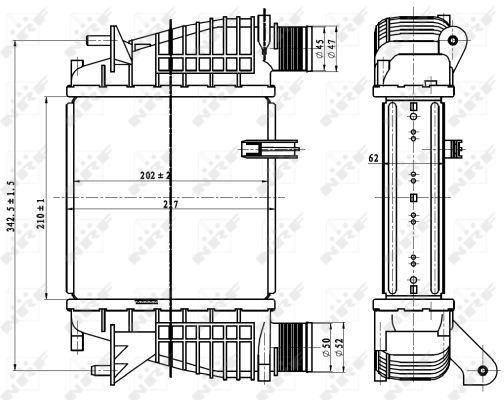 Nrf Ladeluftkühler 30866 Für Nissan Renault