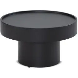 COUCHTISCH in Pilz-Form, Schwarz, Metall, 60x60x36cm