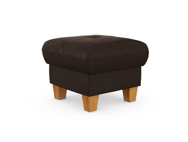 Polsterhocker GOODPRODUCT Lindgren , braun (mocca), B:61cm H:46cm T:61cm, 100% Polyester, Hocker, Polsterhocker, mit Stauraum